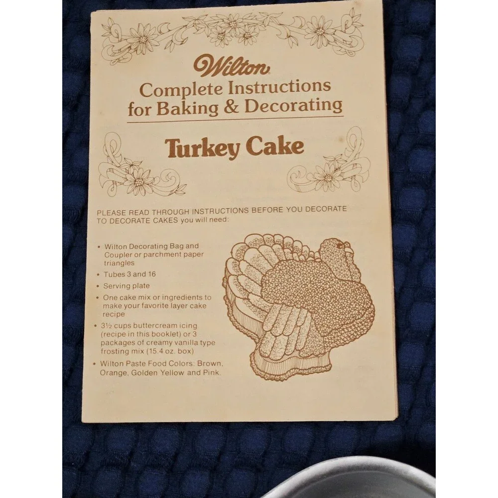 Wilton Turkey Cake Pan 2-Layer Cake Mix Vintage 1979